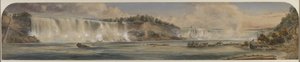 Niagara Şelalelerinin Aşağıdan Geniş Görünümü, 1865 dolayları (kağıt üzerinde wc) by Washington F. Friend
